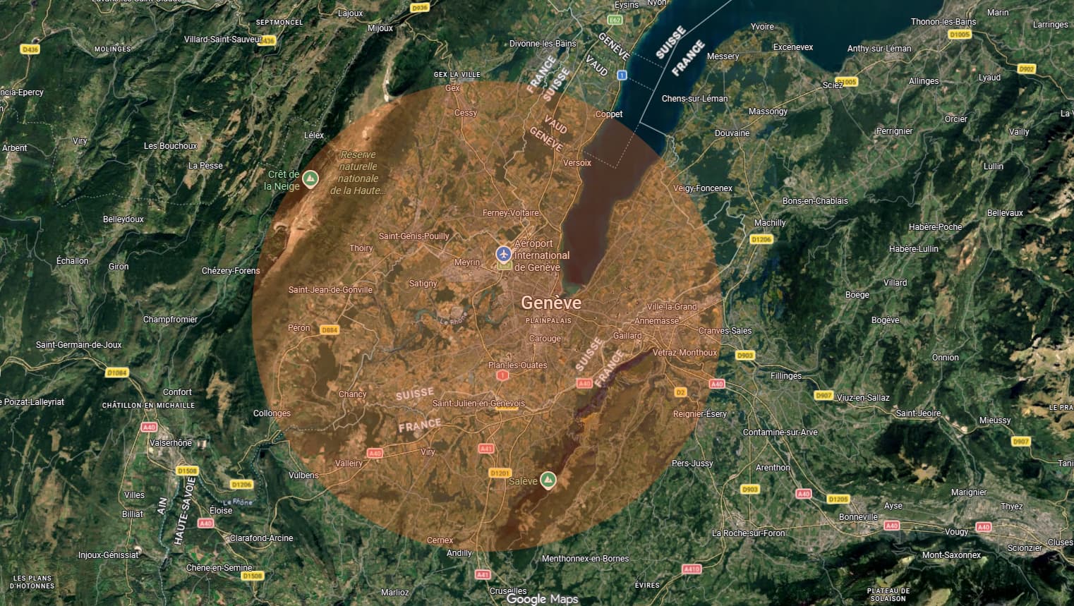 Zone d'intervention Fast Pneu 01 : Pays de Gex, Genève, Saint-Julien-en-Genevois, Valserhône et alentours